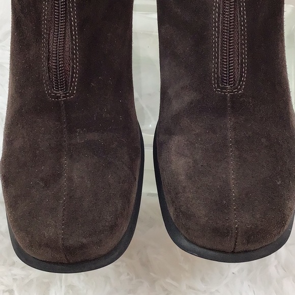 La Canadienne brown suede zip ankle boots 8.5M - Picture 3 of 13